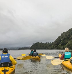 Kayaking at Okarito Lagoon, West Coast New Zealand