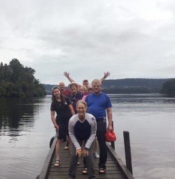 Group at Lake Mapourika, West Coast New Zealand