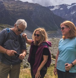 Guests at Hooker Valley, Canterbury New Zealand