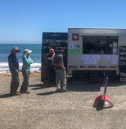 Ice cream at West coast beach, New Zealand
