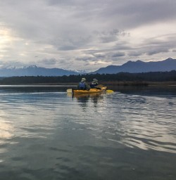 Kayaking at Okarito Lagoon, West Coast New Zealand