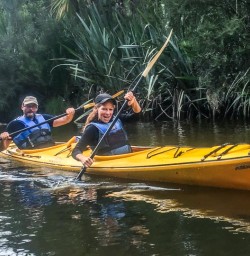 Kayaking at Okarito Lagoon, West Coast New Zealand