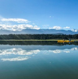 Kayaking the Okarito Lagoon, West Coast New Zealand