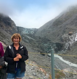 Denise and Nicola taking a look at the Fox Glacier
