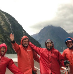 Raincoats on Milford Sound cruise