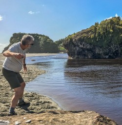 Skim Stones at Ship Creek, West Coast New Zealand