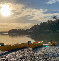 Sunrise at Okarito lagoon, West Coast New Zealand