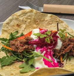Wrap at Guest Matheson cafe, West Coast New Zealand