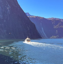 13. Boat in scale Milford Sound