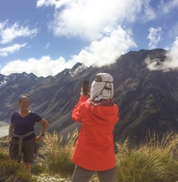 13. Guests taking photo Mt Cook
