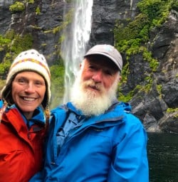 13. Milford waterfall and guests