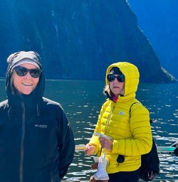 Women travelling together on Milford Sound cruise