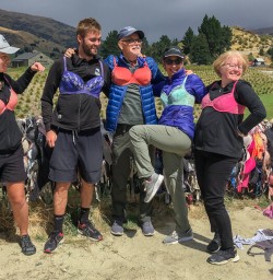 Group at Cardrona Bra Fence, Otago New Zealand