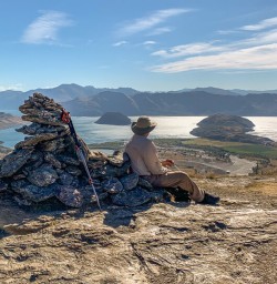 Guest above Lake Wanaka, Otago New Zealand