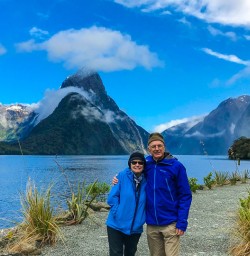 Guests walking through Milford Sound