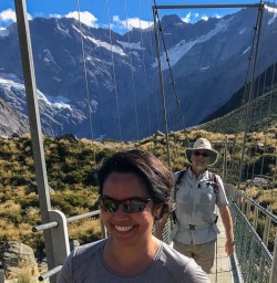 Passign bridge at Hooker Valley Track, Canterbury New Zealand