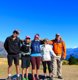 Finishing the trip with some laughs on the top of Mt Iron in Wanaka