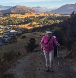 Walking at Mt Iron Trail Lookout, Wanaka Otago New Zealand