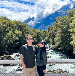 Crystal clear rivers in Fiordland National Park 