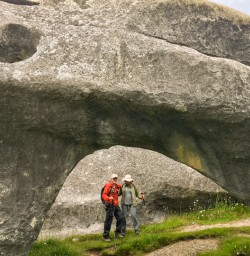 1. Happy guest couple in rock field