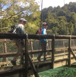 1. Guests cross Kepler Track bridge