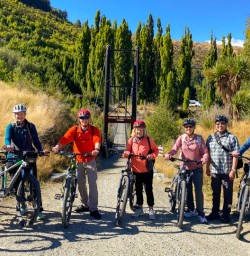 Arrowtown bike trip guests on bikes copy