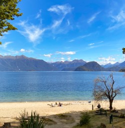 1. Blue skies over Lake Manapouri