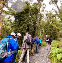 1. Group hiking the Routeburn Track