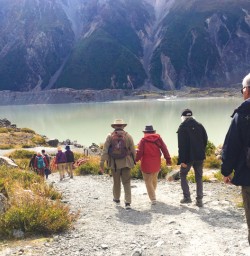 1. Guests walking towards Tasman Lake.