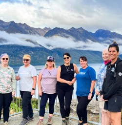 1. Guide and guests at Lake Wakatipu lookout