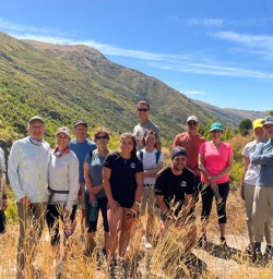 1. Guide and guests in Gibbston Valley