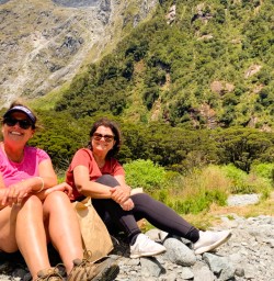 1. Routeburn Track Two guests sitting