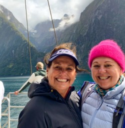 1. Two happy smiling guests Milford Cruise