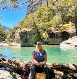 1. Solo guest river view on Routeburn Track
