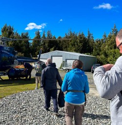 Flight to Luxmore Hut 