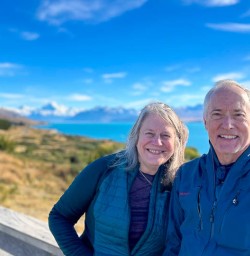 Happy couple at Lake Pukaki