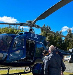 Helicopter flight in New Zealand