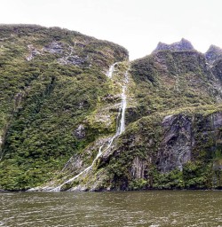 Milford Sound waterfalls 