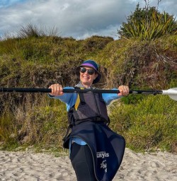 2 Solo Female before Cathedral Cove Kayaking March2025