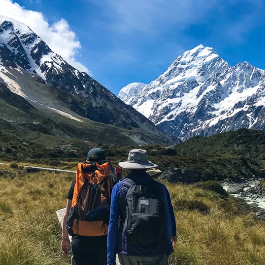 Boardwalk Hooker Valley hike