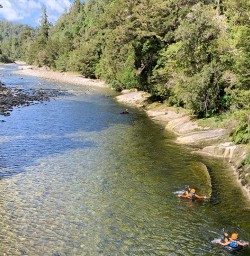 Floating down the river