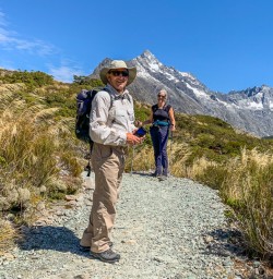 Couple at Key Summit Valley, Fiordland New Zealand