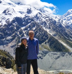 Couple overlooking Mount Cook