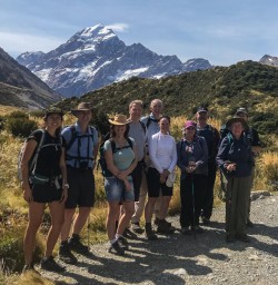 Group at Aoraki Mount Cook, Canterbury New Zealand