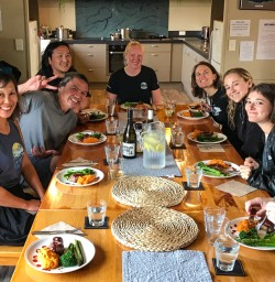 Group dinner in Te Anau
