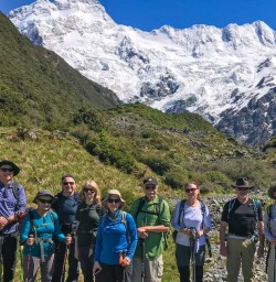Group hike in Mount Cook National Park