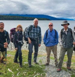 Group hike Lake Te Anau