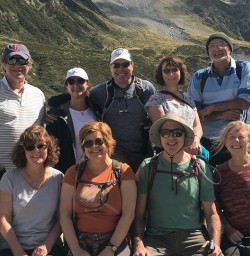 Group at Hooker Lake, Canterbury New Zealand