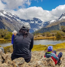 Atop of the Key Summit Lookout Trail Lake, Fiordland New Zealand