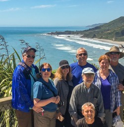 Group at Meybille Bay, West Coast New Zealand